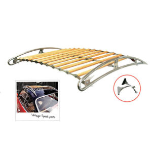 Dachgepäckträger mit Holzlatten, Edelstahl, Vintage Speed - Karmann Ghia
