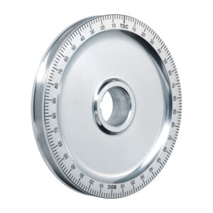 Aluminium-Riemenscheibe 170 mm ohne Löcher, schwarze Gradskala für VW Typ 1 – 1915