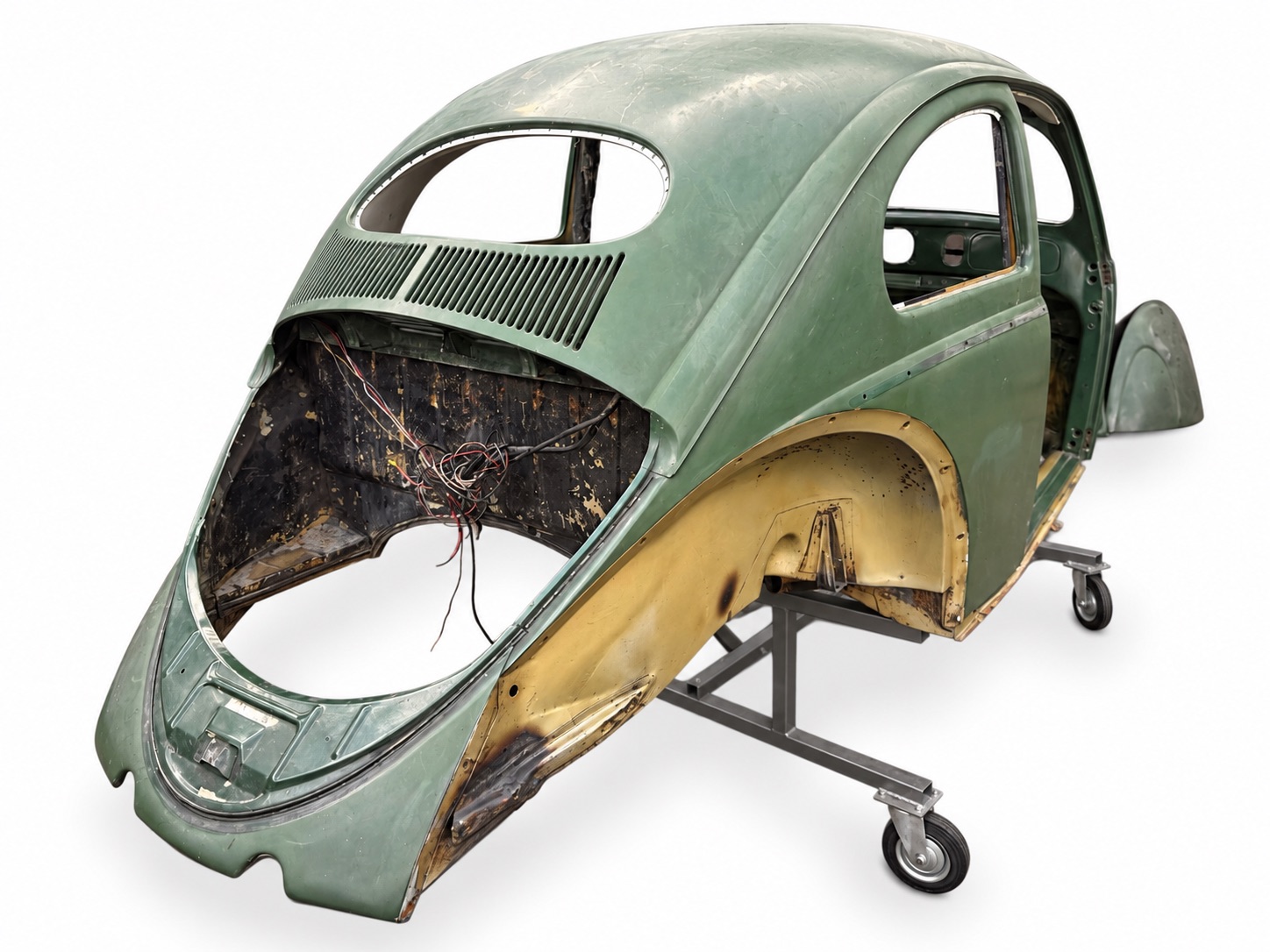 Original VW Käfer Ovali Häuschen Baujahr 1957 US-Modell ohne Winker – Karosserie 448811 – Bild 4