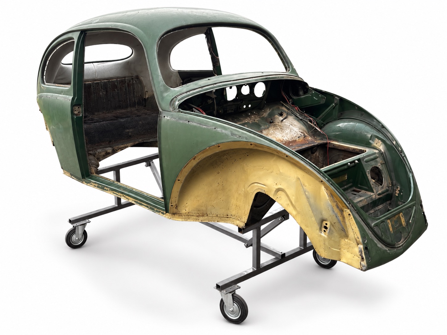 Original VW Käfer Ovali Häuschen Baujahr 1957 US-Modell ohne Winker – Karosserie 448811 – Bild 2