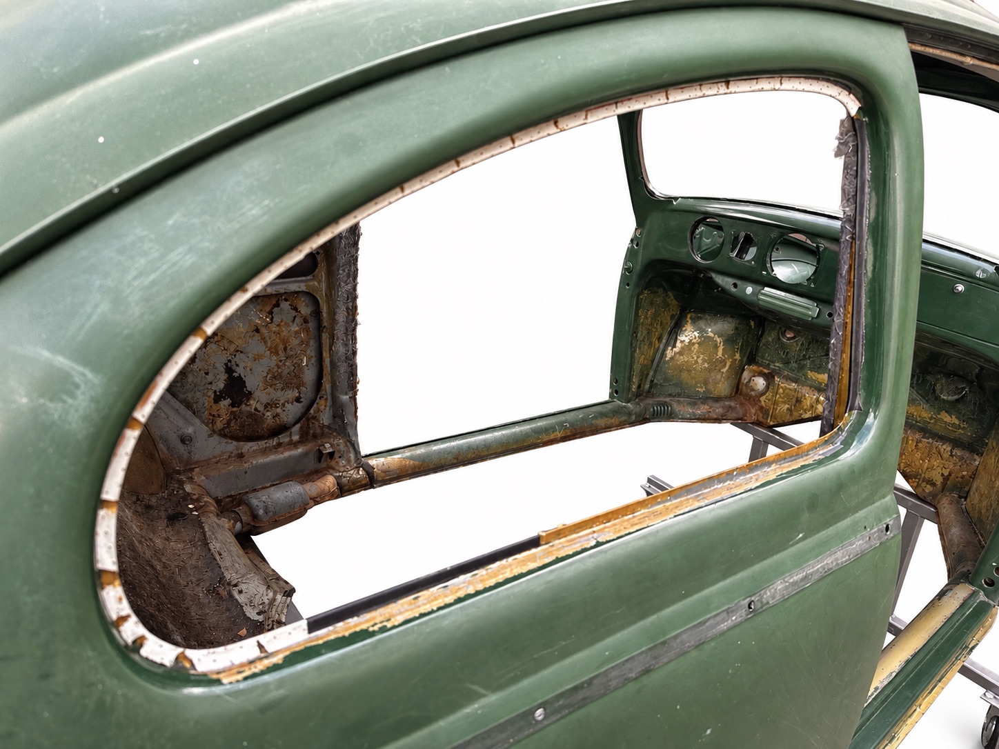Original VW Käfer Ovali Häuschen Baujahr 1957 US-Modell ohne Winker – Karosserie 448811 – Bild 7